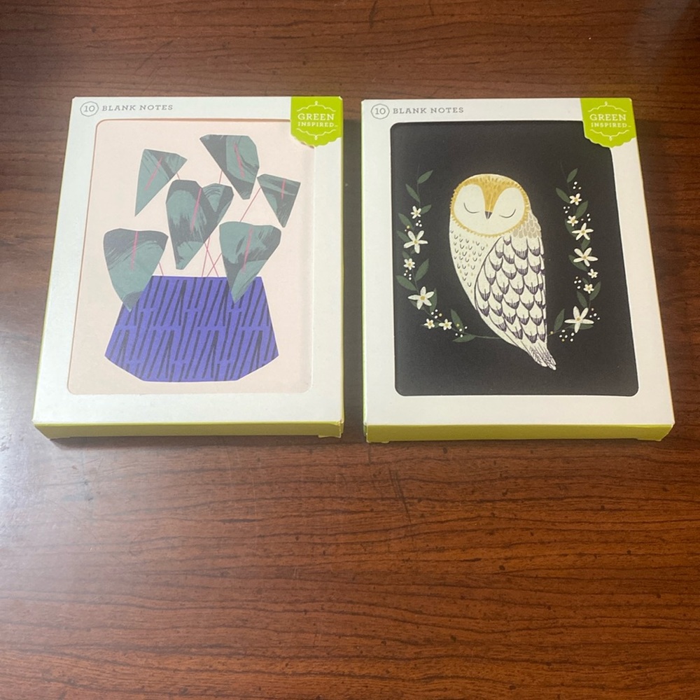 NWT Green Inspired Blank Printed Cards (20)